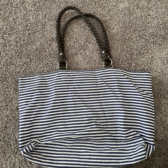 Disney Parks Mickey Blue/ White striped Tote Bag - Picture 2 of 6